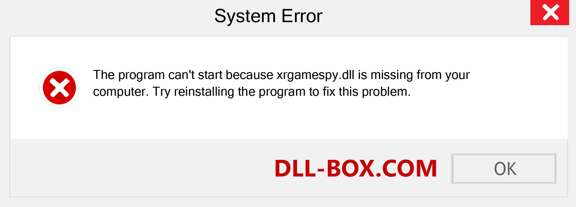  xrgamespy.dll file is missing?. Download for Windows 7, 8, 10 - Fix  xrgamespy dll Missing Error on Windows, photos, images